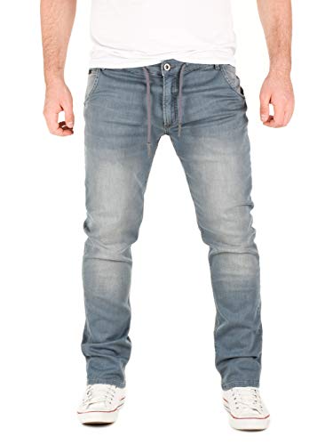 WOTEGA Herren Sweathose in Jeansoptik Slim-Fit Joshua, Grau (Turbulence Grey 4215), W29/L34