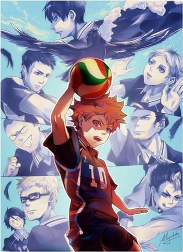 HfmQuisutron Holzpuzzle 1000 Teile Japanisch Klassisch Volleyball Anime Poster Erwachsene Dekompression Spielzeug Kw136Zt