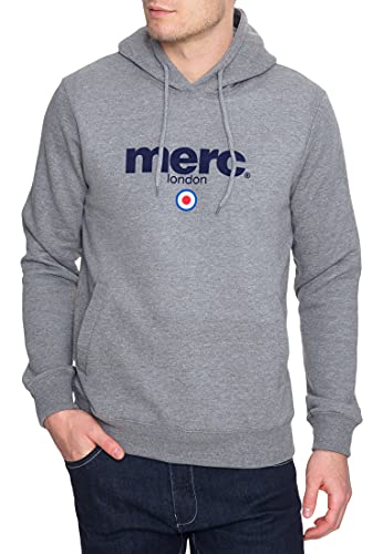 Merc of London Herren Pill, Hooded Kapuzen-Sweatshirt, Grau (Mineral Marl), L