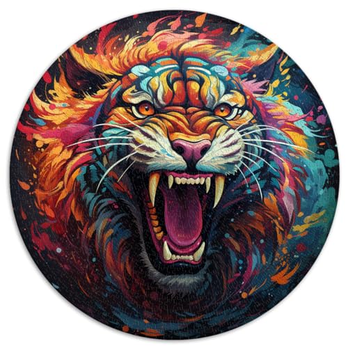 Spielzeug-Puzzle, wilder Tiger, Puzzles für Erwachsene, 1000 Puzzles, 26,5 x 26,5 Zoll, Familienpuzzles als Geburtstagsgeschenk, Geschenke für oder, Wandkunst