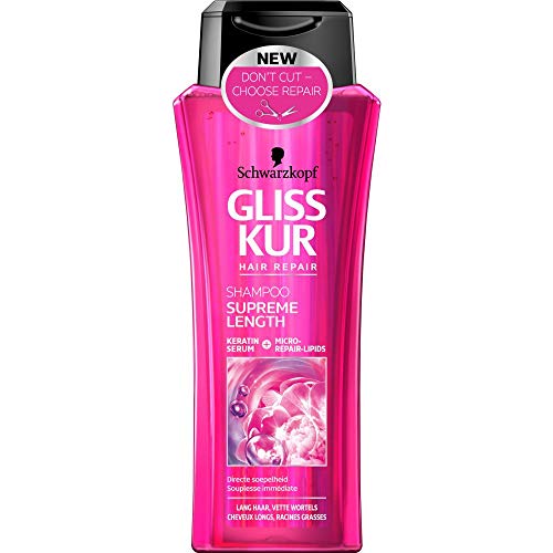 6er Pack - Gliss Kur Shampoo - Supreme Length - speziell für langes Haar - 250 ml