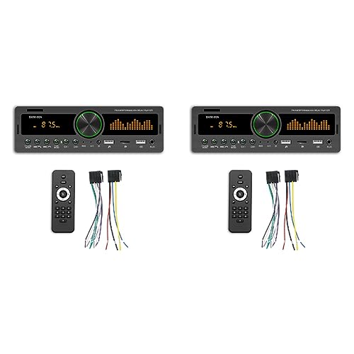 Samorukfor Auto-MP3-Player, Multifunktions-Plug-In-U-Disk-Autoradio mit Mehrfarbenfunktion für das Auto