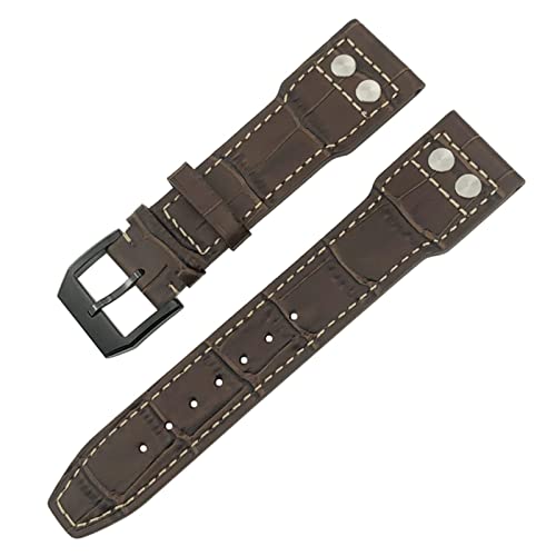 NEYENS Uhrenarmband für IWC IW3777 IW3270 Mark 18 Big Pilot's Watch Armband aus weichem Rindsleder, 20 mm, 21 mm, 22 mm, Lederarmband, 20 mm, Achat