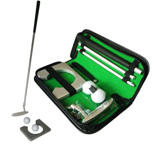 Golf Trainingsausrüstung Golf Putting Cup Putter Golf Indoor Practice Training Club Kit Putter Set mit Bällen und Tasche für Golffans