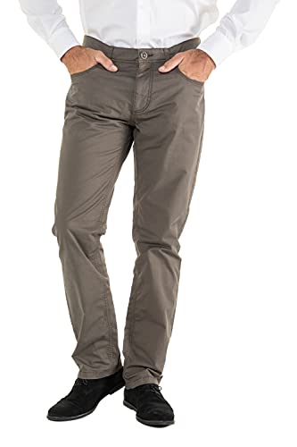 JP 1880 Herren große Größen bis 66, 5-Pocket Hose, elastischer Innenbund, Regular Fit, Reine Baumwolle Khaki 54 717157 44-54