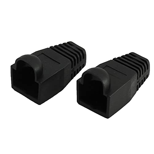 Yeihhtuk 1000 Stück RJ45-Stecker, Schutzhülle, Abdeckkappe für CAT5E/6-Kabel, USB-Anschlüsse, Laptop-PC-Gehäuse, Schwarz