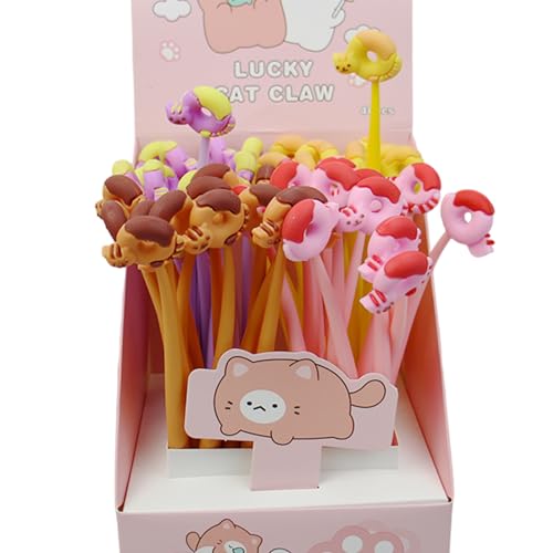 48Pcs Cartoon Sweety Gel Stift Student Writing Stift Für Junge Mädchen Student Spiel Belohnung Geburtstag Geschenk Tasche Füllstoffe