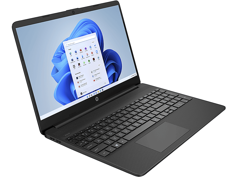 HP 15s-fq0318ng, Notebook, mit 15,6 Zoll Display, Intel® Celeron®,N4120 Prozessor, 8 GB RAM, 512 SSD, UHD 600, Schwarz, Windows 11 Home (64 Bit)