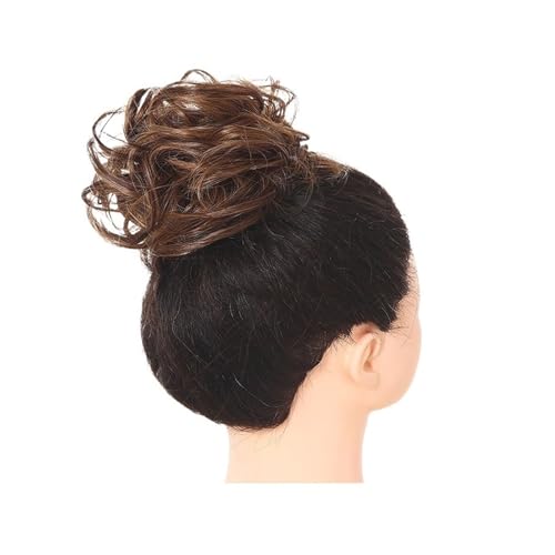 Haarteil Synthetischer unordentlicher Haarknoten, Chignon, Haargummis, gefälschtes Haarband, Zopf, elastischer Haarteilschwanz for Frauen, synthetischer Wickel, lockiger Pferdeschwanz Haarverlängerung