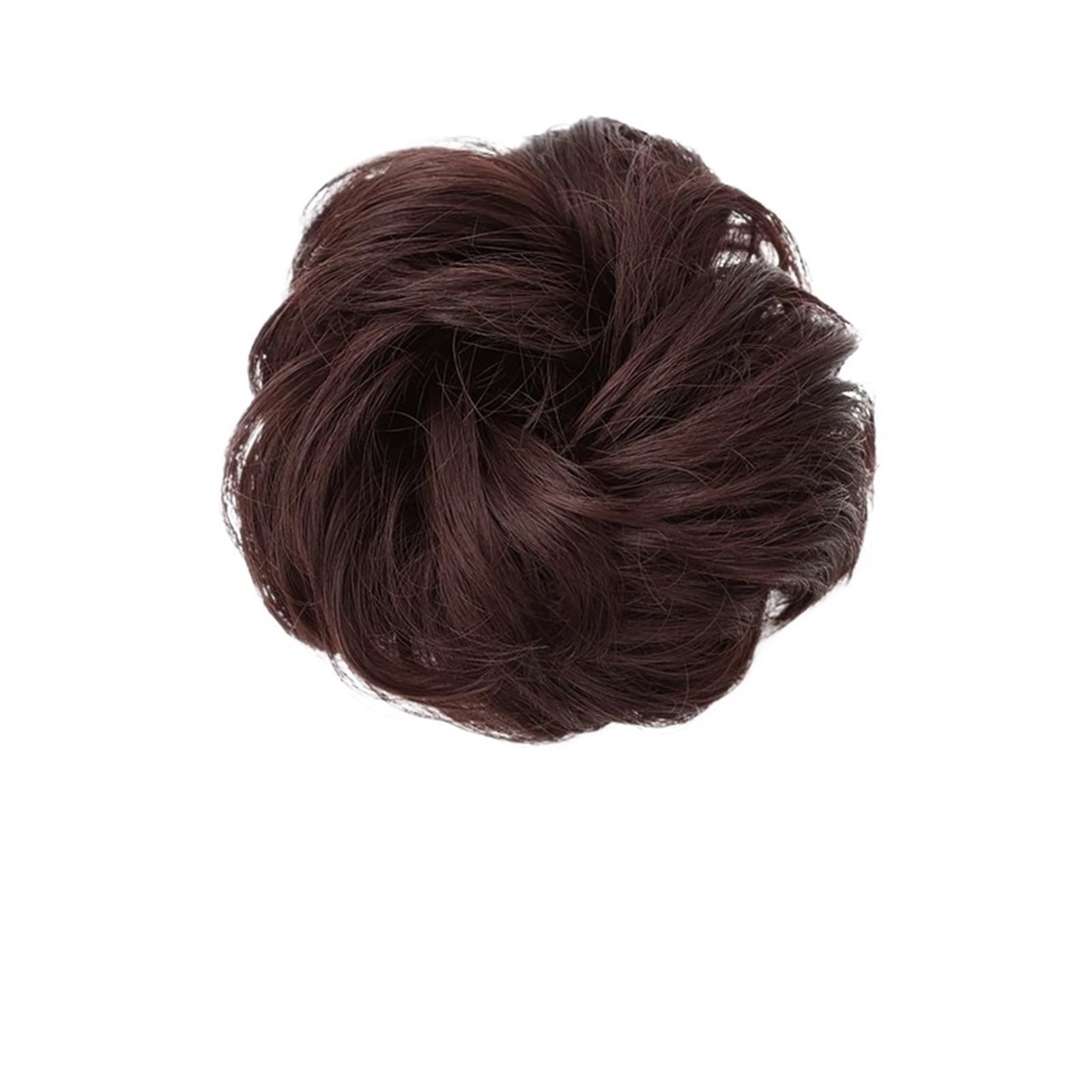 Haarteile Haarknoten Synthetischer Chignon mit Gummiband, braun, blond, glattes Haar, lockiges Chignon-Haarteil, Dutt, Kordelzug for Frauen Brötchen Haare(T27/30/4)