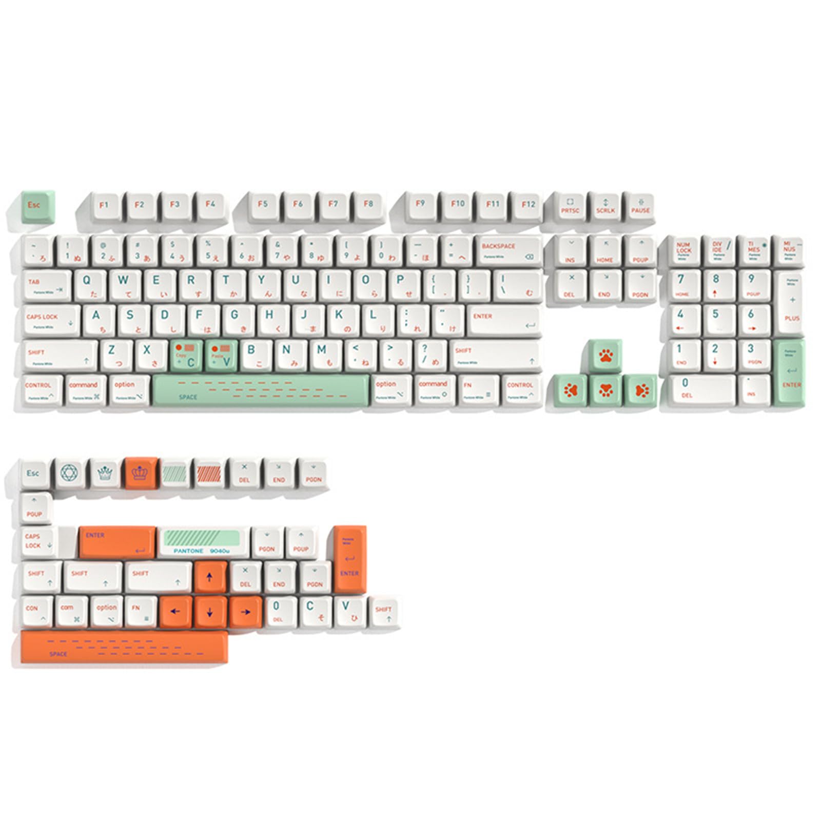 Mllepjdh 139 Tasten/Set MDA Profil Qingyan Tastenkappe Für Mechanische Tastatur PBT Farbstoff Subbed Tastenkappen Für CherryMX Schalter Qingyan Tastenkappen