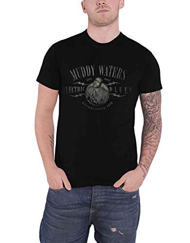 Muddy Waters T Shirt Electric Blues Vintage Nue offiziell Herren Schwarz M