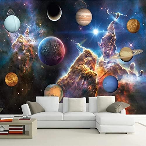 XLMING Kosmische Galaxie Kinder 3D Tapete Home Dekoration Wohnzimmer Sofa Schlafzimmer Tv Hintergrund Wand-430cm×300cm