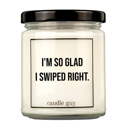 candle guy Duftkerze | I'm so glad I swiped right. | Handgemacht aus 100% Sojawachs | 70 Stunden Brenndauer