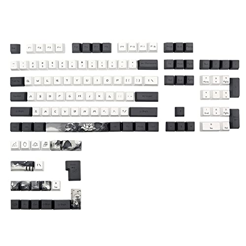 Mllepjdh 124 Tasten Individuell Für Tastenkappe PBT Farbstoff Subbed Tastenkappe OEM Profil Für Tastenabdeckung Für Mechanische Tastatur 124 Tastenkappen