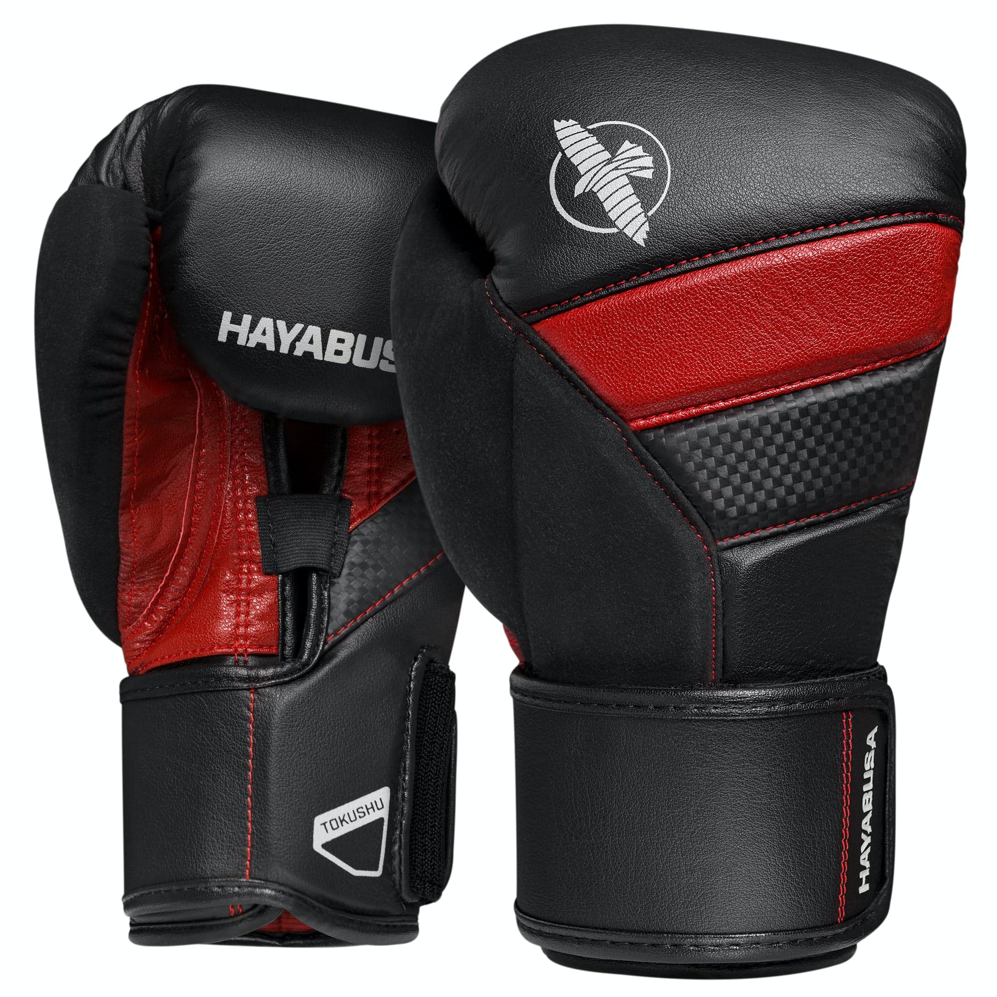 Hayabusa T3 Boxhandschuhe Boxhandschuhe Damen Herren - Schwarz/Rot, 14oz