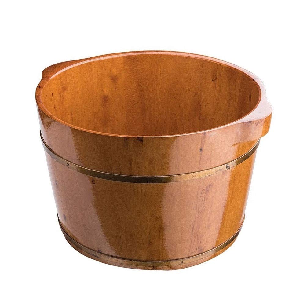 JHDDP3 Foot Bath Fussbadewanne Mit Massage Fußpflege Pediküre, Fußbad Barrel, Fuß Eimer Begasung Barrel aus Holz, Großes Fußbecken, Saunakübel Fußbadewanne (Size : A)