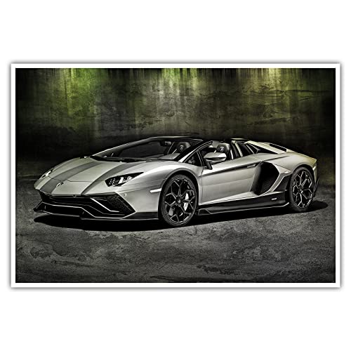 Aventador - Poster - Wandbild Auto Modern Supersportwagen für Lamborghini Aventador (100 x 70 cm, Poster)