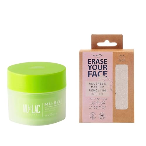 Mulac Cosmetics MU-BYE! Express-Make-up-Entferner-Butter 125 ml Vegan + Eco Friendly Abschminktuch weiß