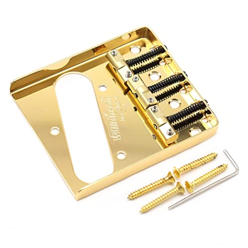 1Set Guitar Bridge Aschenbecher Bridge Für TL-Gitarre Mit Messingsattel Gold/Splitter/Schwarz Gitarrebrücke(1pcs Gold)