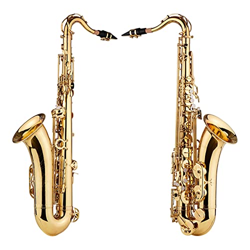 Saxophon Messingkörper Gold Holzblasinstrument mit Tragetasche Handschuhe Pinsel Saxophon Halsriemen