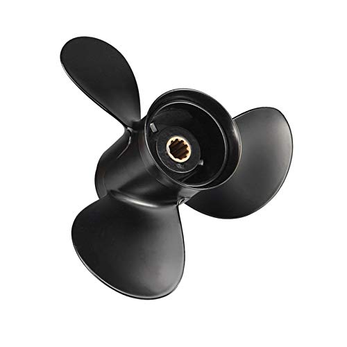 Jodriva AU05 – Marine-Außenbordpropeller aus Aluminiumlegierung, 3R0B645250, 25–30 PS, 9,9 x 12, for Tohatsu Spline Tooth 3 Blade Propeller für Außenbordmotoren