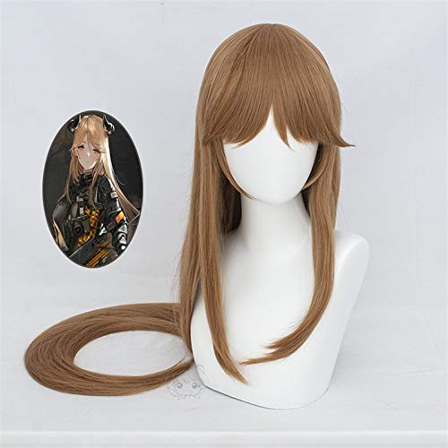 LINLINCD Cosplay wig Spiel Arknights Cosplay Perücke Meteorit Frau Lange Gerade Hitzebeständige Faser Haar Perücke Für Halloween Karneval Party