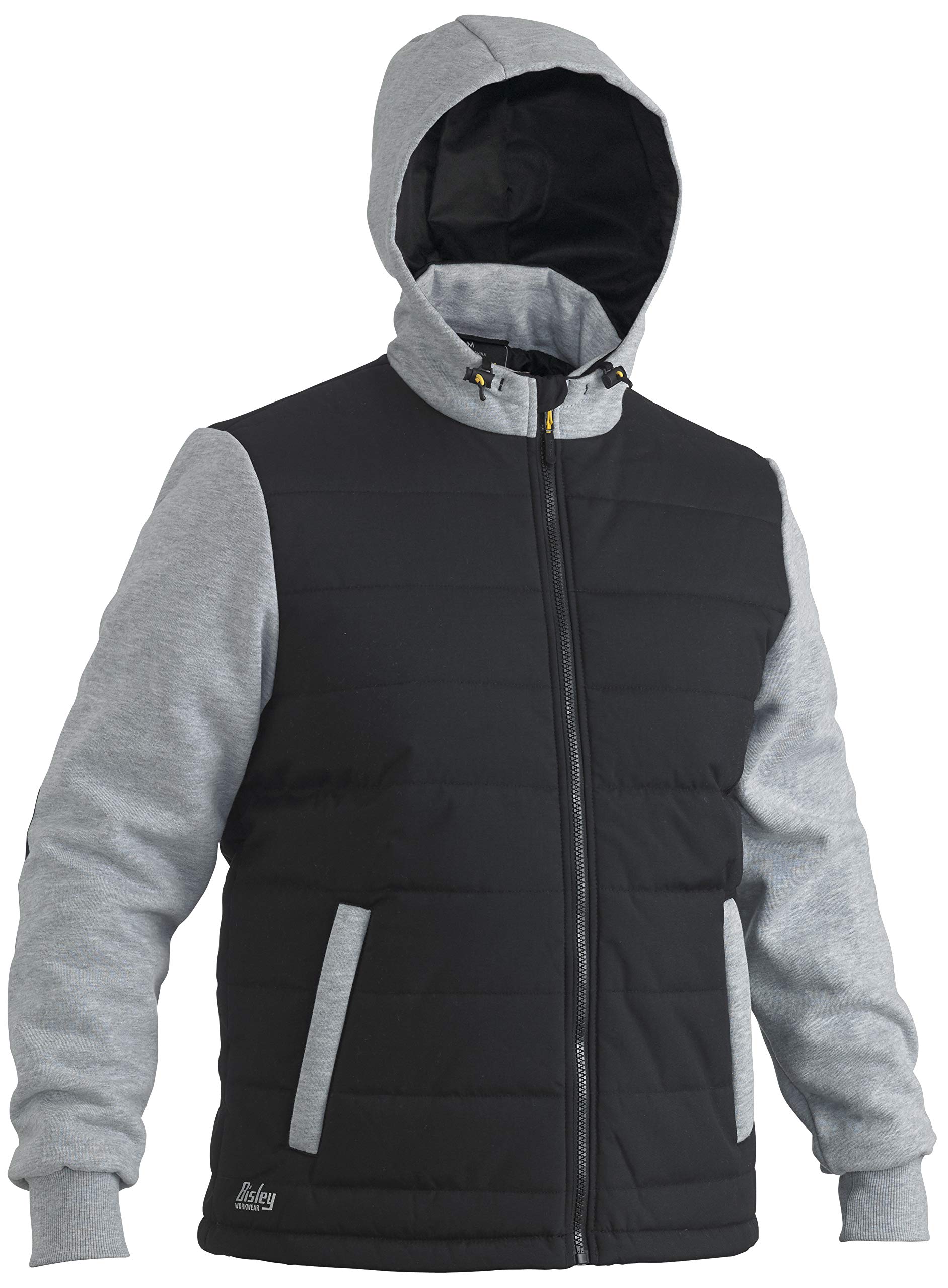 Bisley Workwear UKBJ6944_BBLK Flex & Move Jacke mit Kapuze, langärmlig, Fleece, Schwarz, Größe XXL