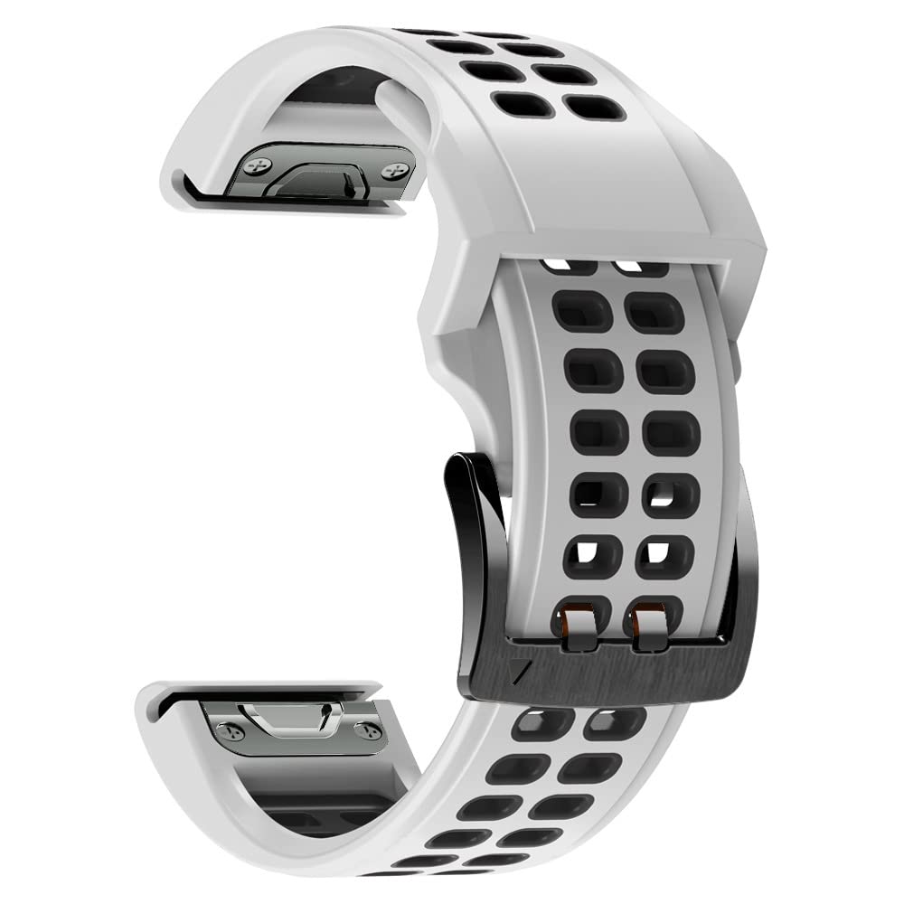 NEYENS 22 mm Silikon-Uhrenarmband für Garmin Fenix 7 6 5 Armband Forerunner 935 945 Uhrenarmband Fenix6 Pro Fenix5 Plus Gürtel, 22 mm, Achat