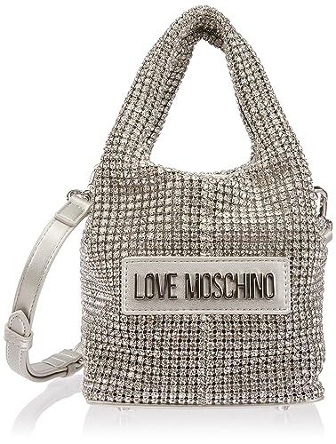 Love Moschino Damen Jc4044pp1hlp190b Handtasche, Argento