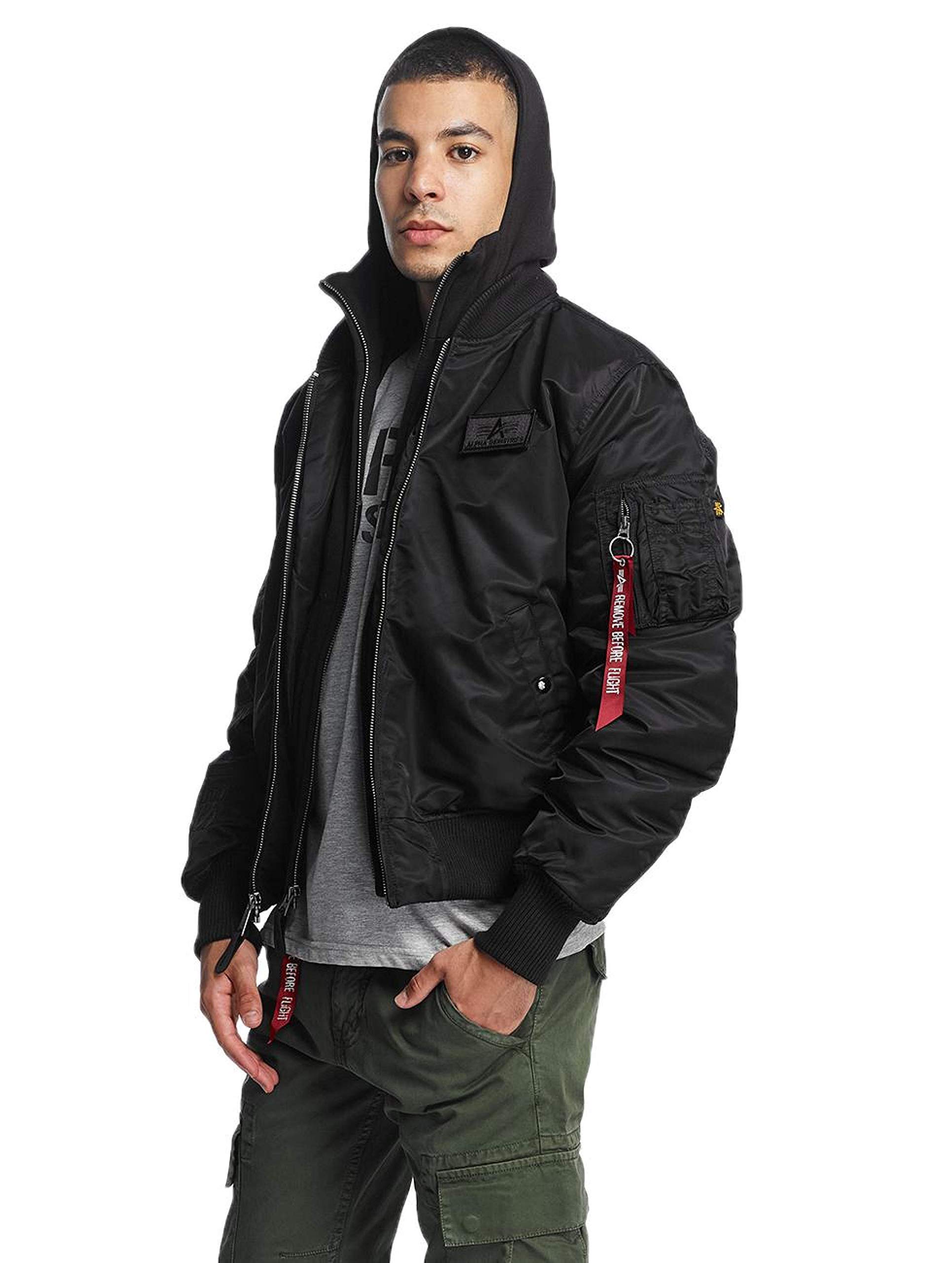 Alpha Industries Herren MA-1 D-Tec SE Bomberjacke, Black/Black, 3 XL