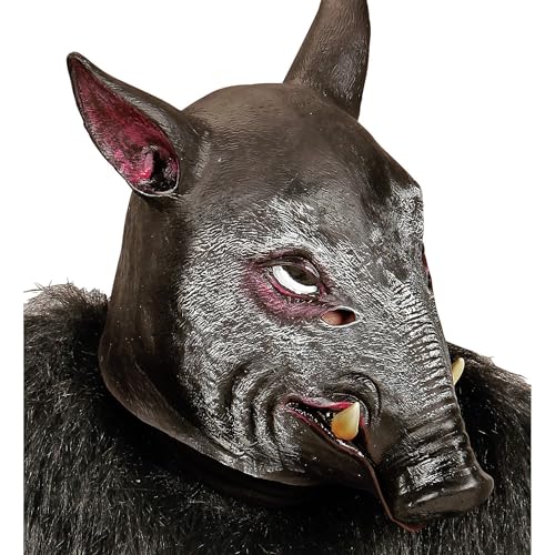 Widmann 96644 - Ganzkopfmaske Wildschwein, Tiermaske, Karneval, Mottoparty