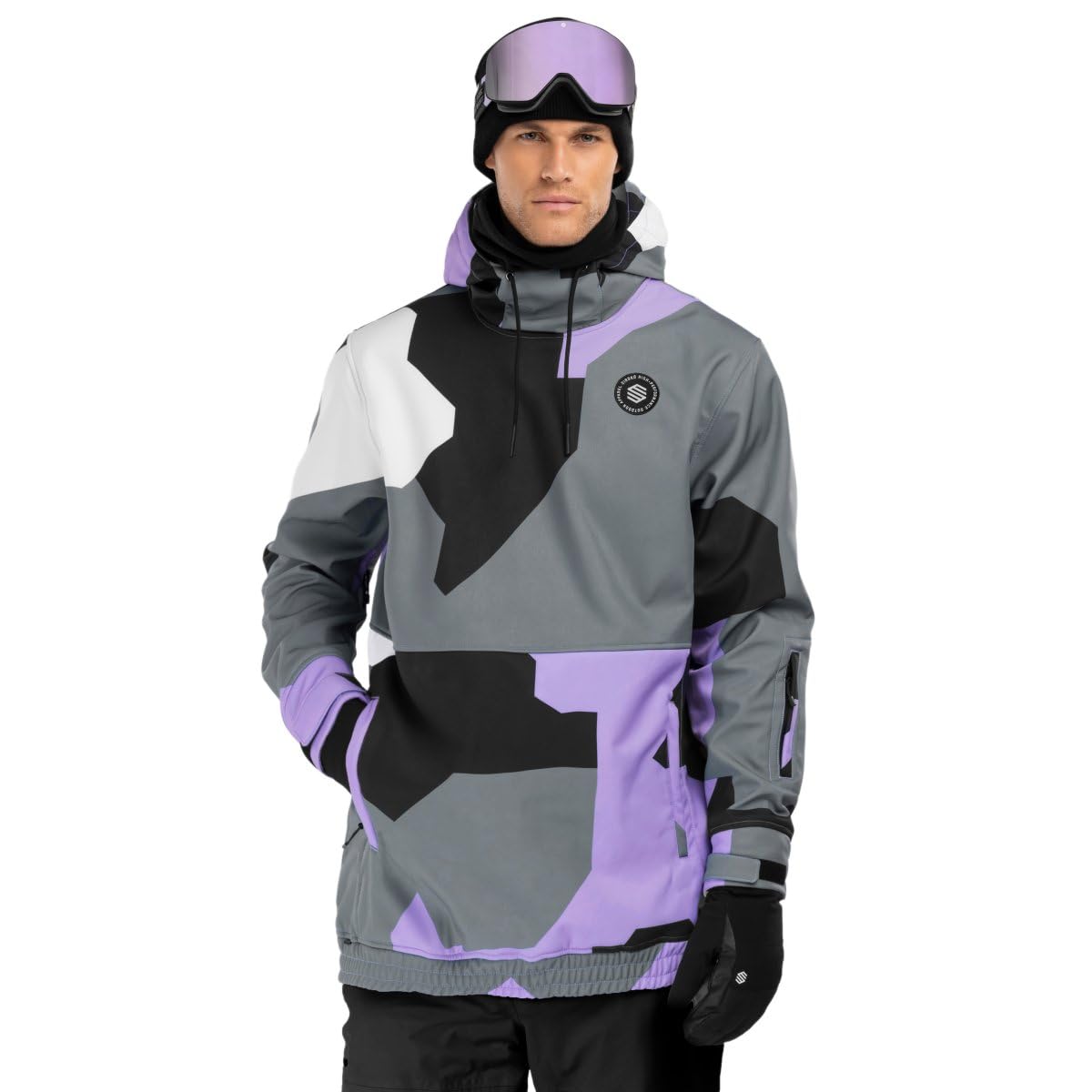 SIROKO - Snowboardjacke W1 Tignes - M - Lavendel/Schwarz