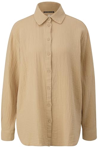 QS Damen 2148915 Bluse, Beige, 42