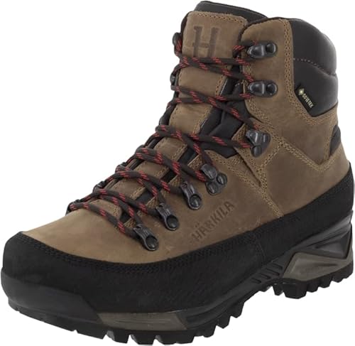 Härkila Saxnäs GTX Damen Braun - Wasserdichter Trekkingstiefel für die Jagd aus Leder - Robuster Jagdstiefel für Frauen mit Gore-Tex Membran , Schuhgröße:40