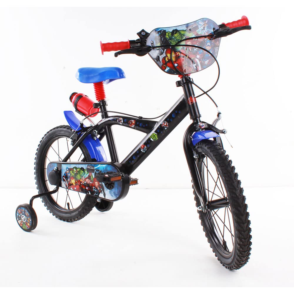 albri Unisex Kinder Bici Da Bambino 16 Pollici Di Avengers Zoll Kinderfahrrad, Blau/Rot