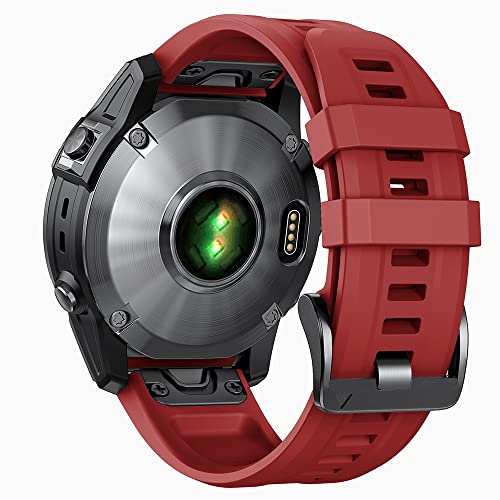 NEYENS 22 x 26 mm Smartwatch-Armbänder für Garmin Fenix 7 7X Silikonarmbänder Schnellverschluss Uhrenarmband Fenix 6X 5X 6 5 Plus/945 Armband Correa, 26mm Fenix 6X-6XPro, Achat