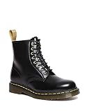 DR. MARTENS Unisex 8 Eye Boots, Black Norfolk Flat & Black Borg Fleece, 45 EU