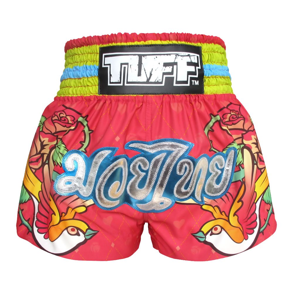 Tuff Sport Box-Shorts, Muay-Thai-Shorts für Damen und Mädchen, Kick, Kampfsport, Training, Fitnessstudio, Rosa, Mittel