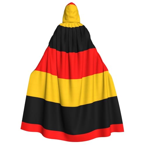 WURTON Kapuzenumhang mit deutscher Flagge, Unisex, für Halloween, Karneval, Cosplay, vielseitig, für Erwachsene