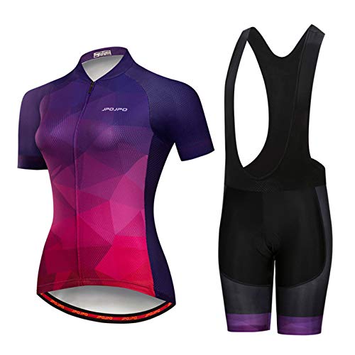 Hotlion Damen Radtrikot Sets Trägerhose Sommer Fahrradbekleidung Fahrradbekleidung