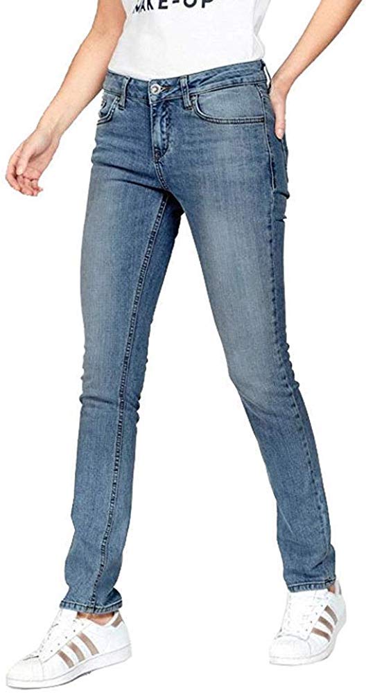 LTB Damen Jeans Jeanshose Aspen Y Slim Straight Mid Raise (Light Blue, W28/L32)