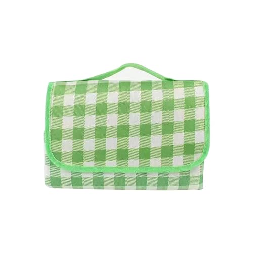 BFVAKBKYT Picknick-Reisedecke,Strand-Decke, Faltbare Picknickmatte, tragbare Camping-Picknickunterlage, 100 x150/100 x200 cm, regenfeste Camping-Isomatte aus Oxford-Stoff(Green,100x150cm)