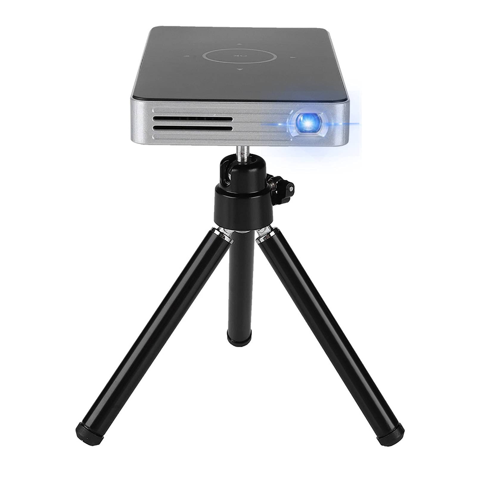 Beamer DLP Video Projektor, 2.4G / 5G Wifi 2500 Lumen Tragbarer Beamer Projektor 16G Intelligenter Heimkino Videobeamer unterstützt 800×480 / HDMI / USB / TF-Karte / Bluetooth