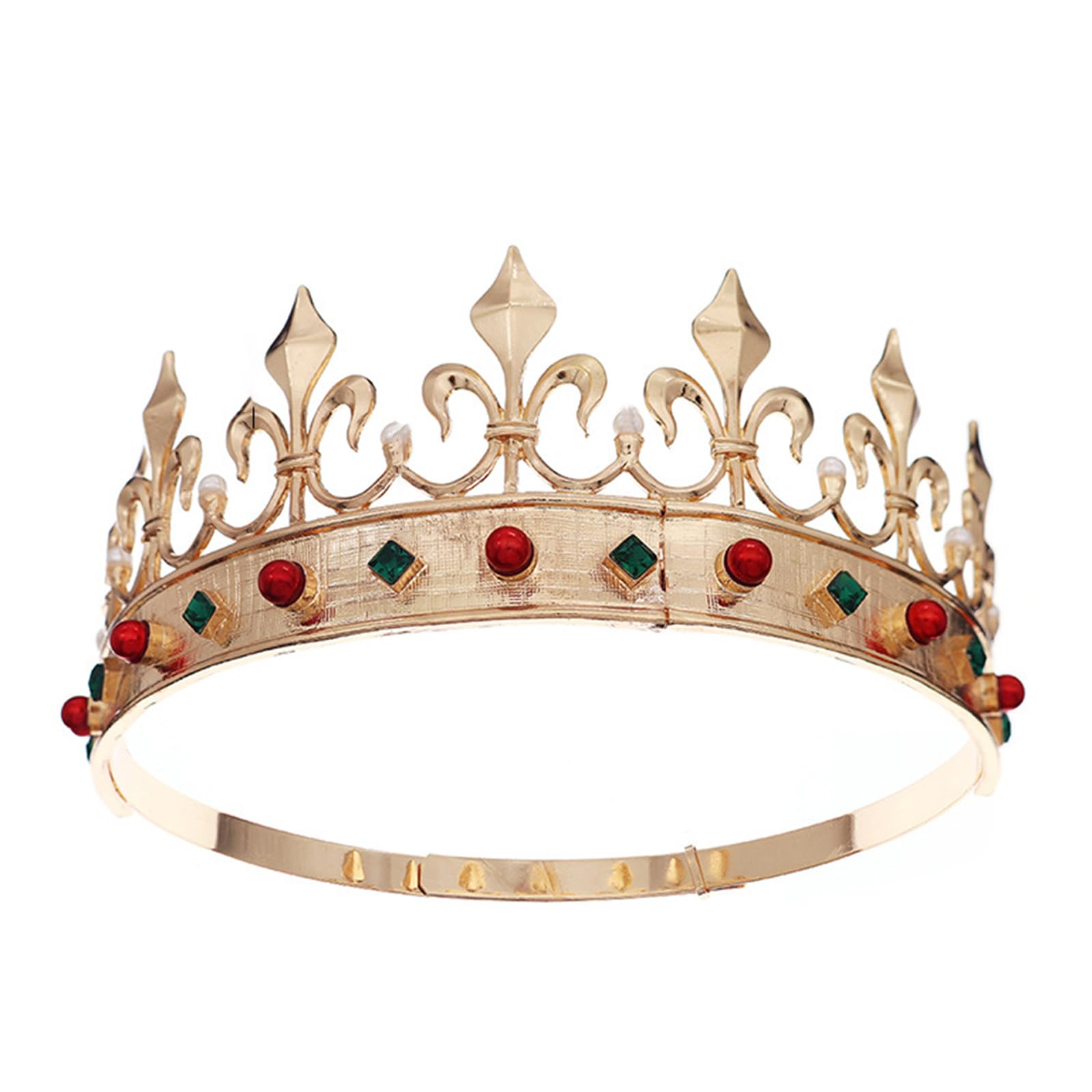 LIbgiubhy König Stirnband Halloween König Kostüm Tiaras Haarband für formelle Veranstaltung Cosplay Party Antik Mittelalter Kopfschmuck