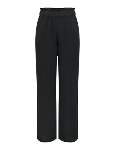 JdY Damen Jdydivya Life Hw Wide Pants WVN Noos Hose, Schwarz, M / 32L EU