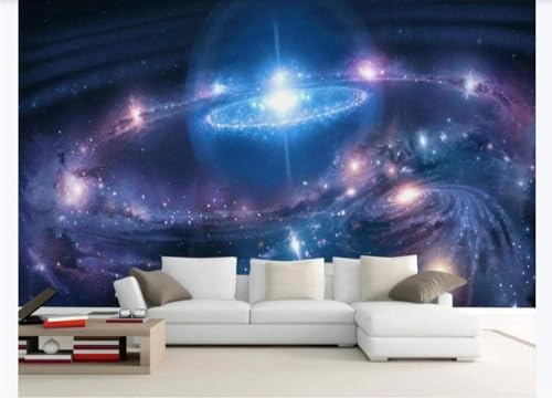 Die Weite Des Universums Und Der Sterne 3D Tapete Poster Restaurant Schlafzimmer Wohnzimmer Sofa TV Dekorative Wand-300cm×210cm