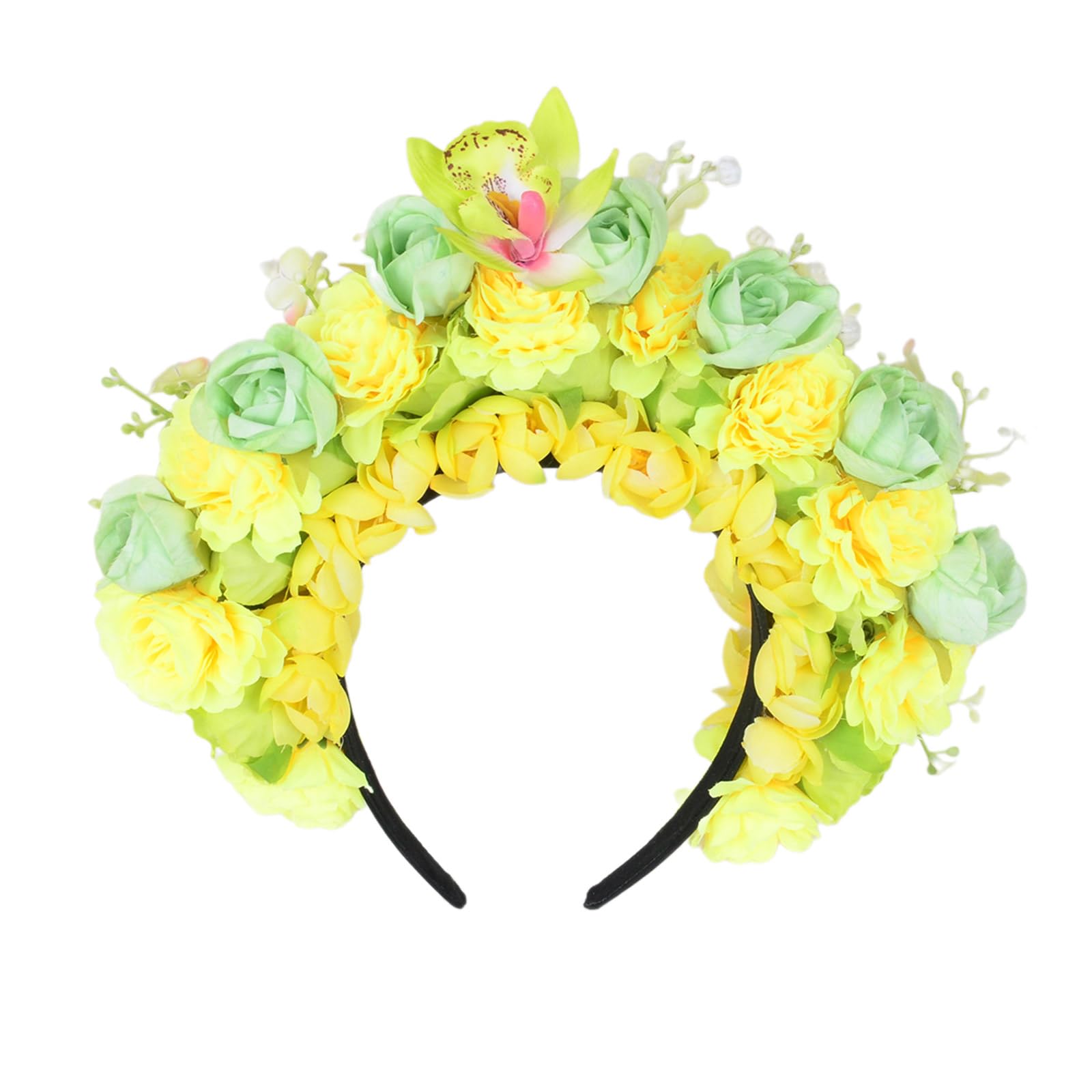 Realistisches Blumen-Stirnband, Frühling, Camping, Fotografie, Haarreif, Temperament, Hochzeit, Party, Kopfbedeckung für Braut, Blumenstirnbänder für Damen, Blumen-Stirnband für Mädchen,