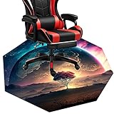 ALFAAL Gaming Stuhl Teppich Bodenschutzmatte Bürostuhl Achteck Bodenschutzmatte for Hartböden, Schreibtischstuhl Unterlage for Zuhause/Büro (Color : 2, Size : 80cm)