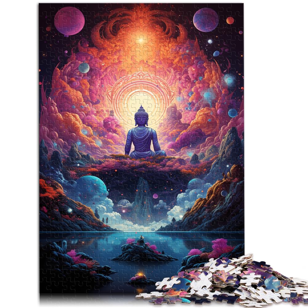 Puzzles, Geschenke, Spielzeug, farbenfrohe Galaxie-Buddha-Statue, Puzzle aus Holz mit 1000 Teilen für Erwachsene, als Geschenk für die ganze Familie, 1000 Teile (50 x 75 cm)